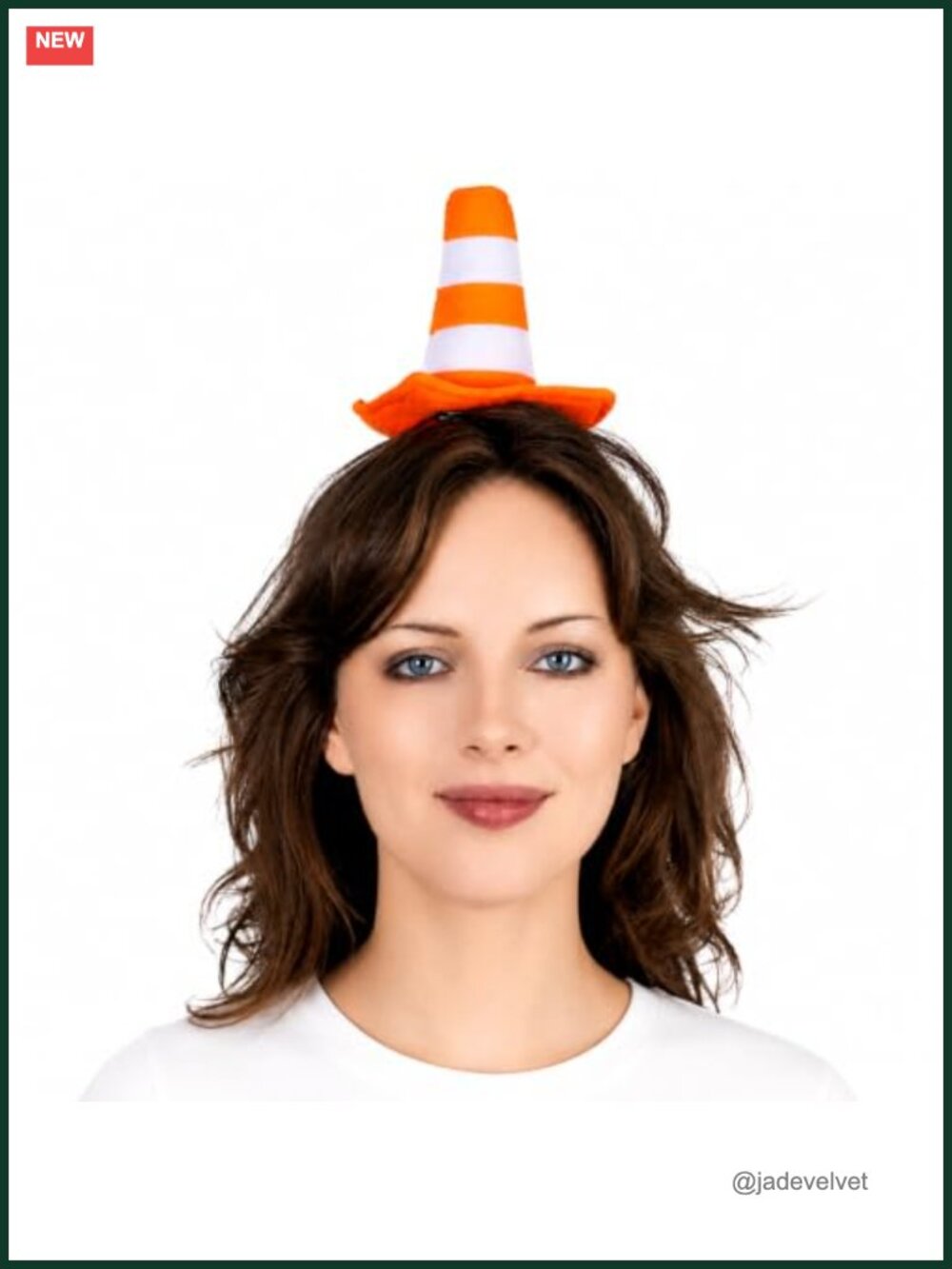 Mini Traffic Cone Hat Fascinator Halloween Cosplay Costume Accessory